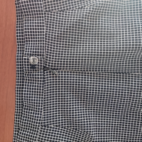 Vintage French Square Grid Pattern Black and White Pencil Skirt - Picture 5 of 6